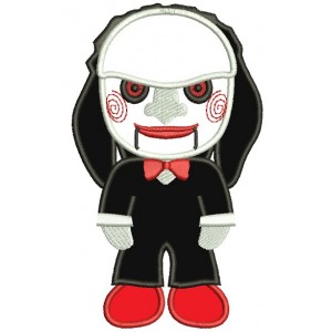 Looks Like Character from Saw Horror Applique Machine Embroidery Digitized Design Pattern